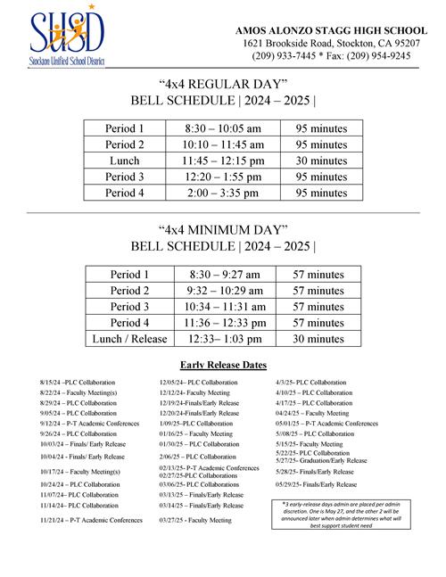 Bell Schedule